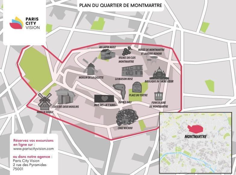 Apartament Studyo Cosy 400 Metre Sacre Ceour Paryż Zewnętrze zdjęcie